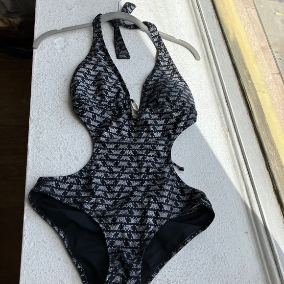 In Mocean Other - Black and silver butterfly print swimsuit